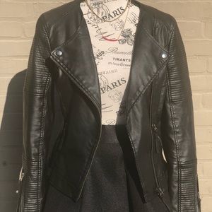 Topshop Faux leather jacket